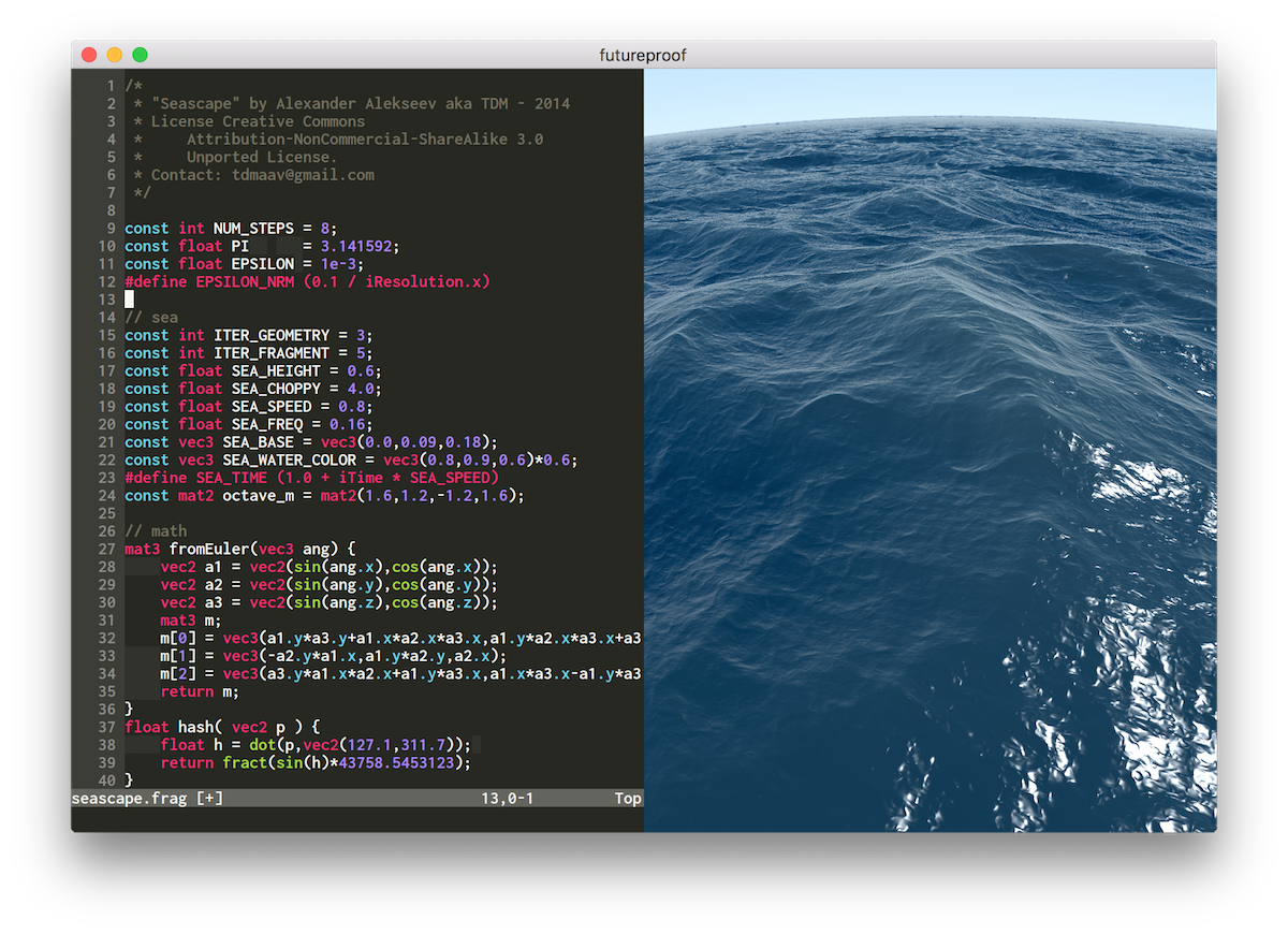 Futureproof, a live editor for GPU shaders